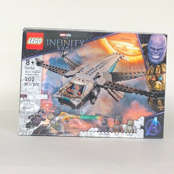 Brand New Lego Marvel Black Panther Dragon Flyer 76186 - Picture 6 of 9